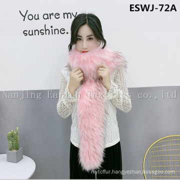 Faux Raccoon and Fox Fur Scarf Eswj-72A